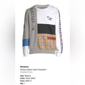 Burberry sweatshirt men clothes